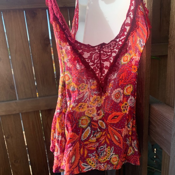 Intimately Free People Infinite Love Purple Floral Cami with Lace Trim - Picture 5 of 7